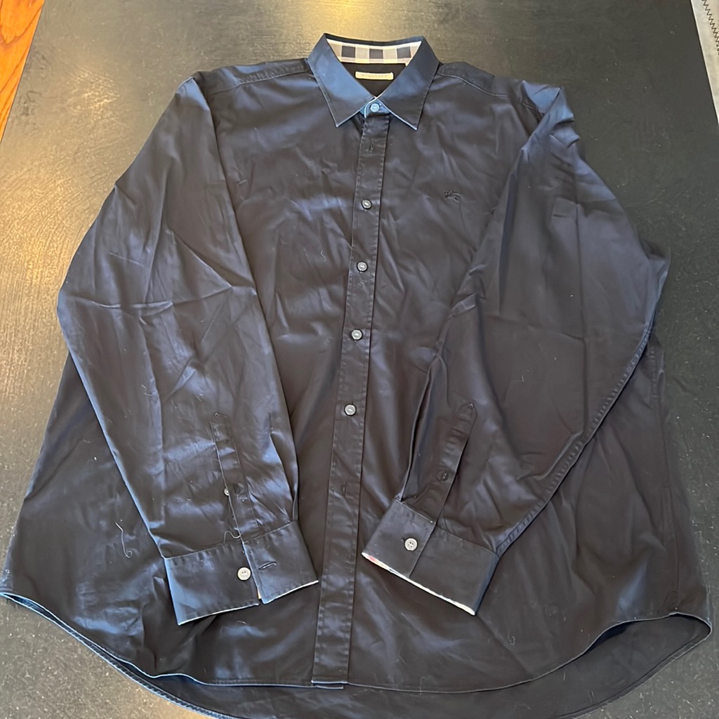 Burberry Brit Button Down. Black. Xxl. Worn Once.